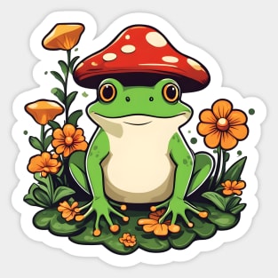 Frog Fungus Sticker